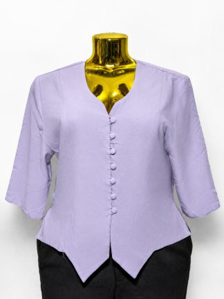 Light Lavender Button-Front Tailored Blazer (UK Size M/Bust 42 – Female Blazer) #034