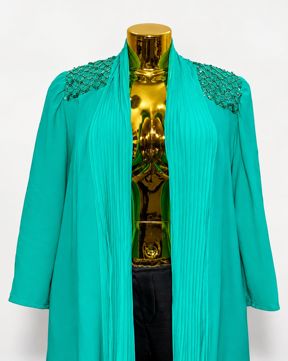 Turquoise Open-Front Blazer (UK Size L/Bust 38 to 40 – Female Blazer) #001 - Image 2