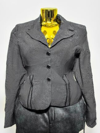 Grey Textured Peplum Blazer (UK Size M/Bust 36 – Female Blazer) #012